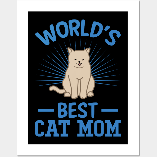 World's Best Cat Mom Wall Art by teestore_24